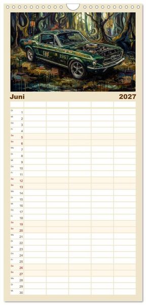 Produktbild: Familienplaner 2027 - Steroide auf vier R&auml;dern mit 5 Spalten (Wandkalender, 21 x 45 cm) CALVENDO