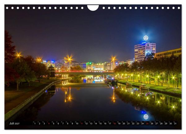 Produktbild: City Lights Saarbr&uuml;cken (Wandkalender 2027 DIN A4 quer), CALVENDO Monatskalender