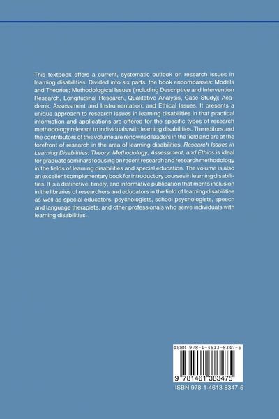 Produktbild: Research Issues in Learning Disabilities
