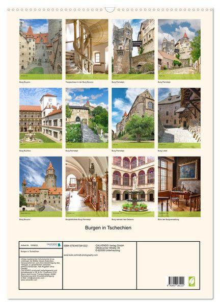 Produktbild: Burgen in Tschechien (Wandkalender 2026 DIN A2 hoch), CALVENDO Monatskalender