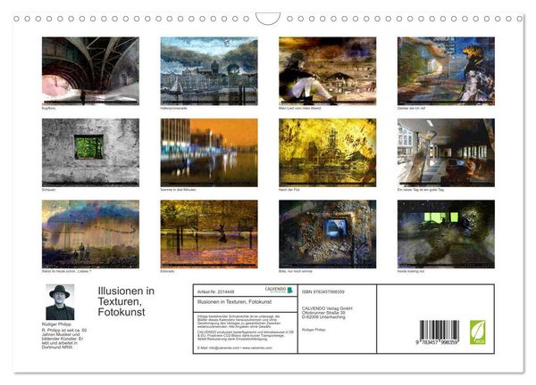 Produktbild: Illusionen in Texturen, Fotokunst (Wandkalender 2026 DIN A3 quer), CALVENDO Monatskalender