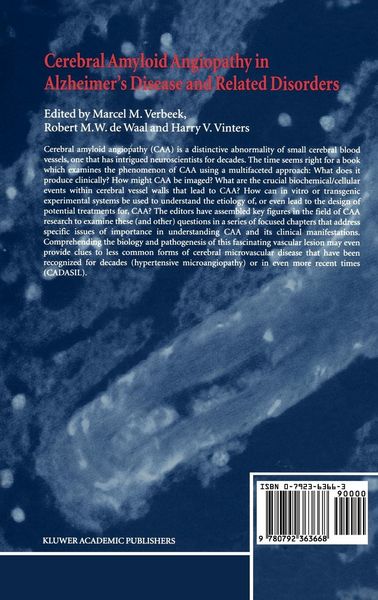 Produktbild: Cerebral Amyloid Angiopathy in Alzheimer&rsquo;s Disease and Related Disorders
