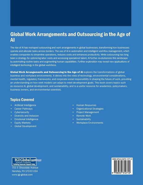 Produktbild: Global Work Arrangements and Outsourcing in the Age of AI