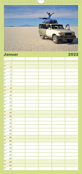 Produktbild: Familienplaner Backpacker um die Welt (Wandkalender 2022 , 21 cm x 45 cm, hoch)