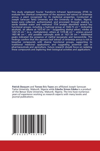 Produktbild: CHEMICAL COMPOSITION OF ARTEMISIA ANNUA LEAF EXTRACT