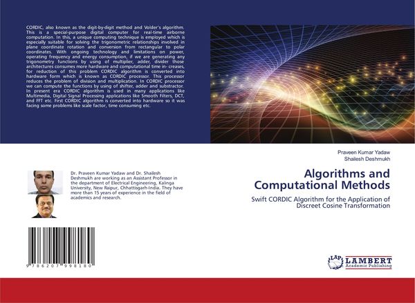 Produktbild: Algorithms and Computational Methods