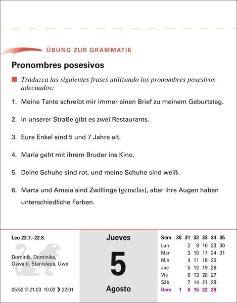 Produktbild: Spanisch Sprachkalender 2027 - Spanisch lernen leicht gemacht - Tagesabrei&szlig;kalender
