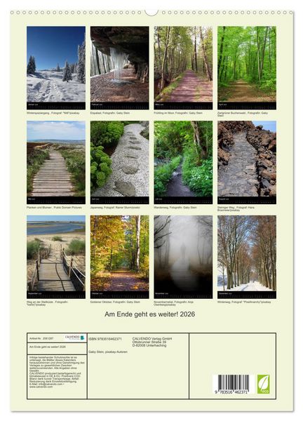 Produktbild: Am Ende geht es weiter! 2026 (hochwertiger Premium Wandkalender 2026 DIN A2 hoch), Kunstdruck in Hochglanz