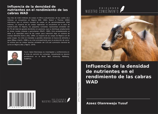 Produktbild: Influencia de la densidad de nutrientes en el rendimiento de las cabras WAD
