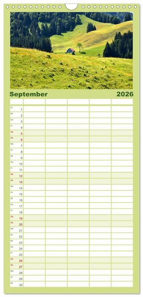 Produktbild: Familienplaner 2026 - Erlebe mit mir das Allg&auml;u mit 5 Spalten (Wandkalender, 21 x 45 cm) CALVENDO