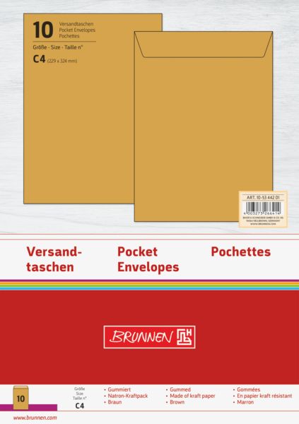 Produktbild: Brunnen Versandtasche C4NatronKraftpack10St