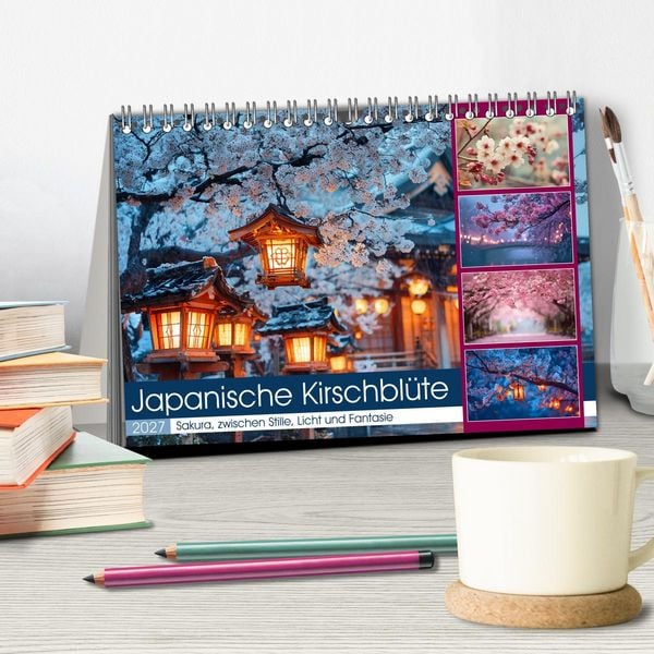 Produktbild: Japanische Kirschbl&uuml;te (Tischkalender 2027 DIN A5 quer), CALVENDO Monatskalender