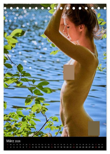 Produktbild: Akt am See (Tischkalender 2026 DIN A5 hoch), CALVENDO Monatskalender