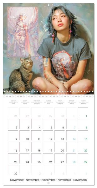 Produktbild: Women with tattoos - Inspired by Asia and the Manga style (Wall Calendar 2026 12 &times; 12 Inch) CALVENDO 12 Month Wall Calendar