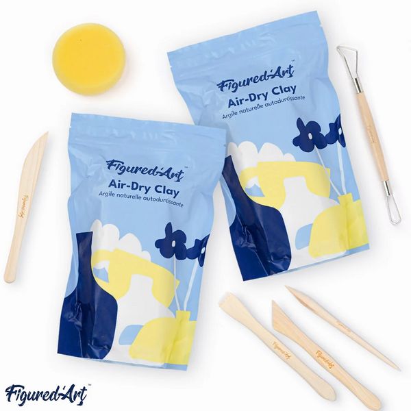 Produktbild: Figured'Art - T&ouml;pferset mit lufttrocknendem Ton, DIY Set