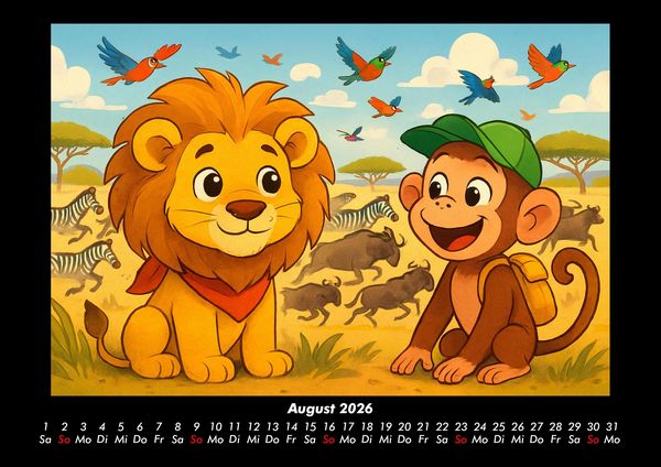 Produktbild: Buschi & Milo - Reise durch Afrika 2026 Fotokalender DIN A3