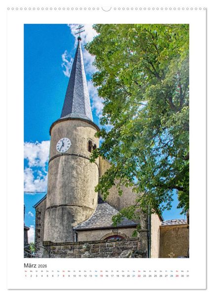 Produktbild: Rundturmkirchen - Architektonische Besonderheiten in Frankreich (Wandkalender 2026 DIN A2 hoch), CALVENDO Monatskalender