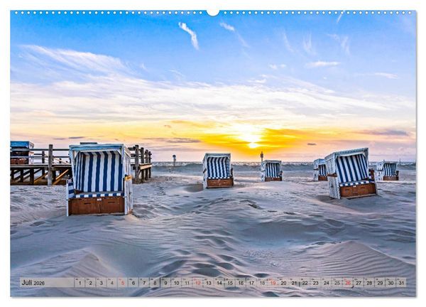 Produktbild: St. Peter Ording - Atemberaubende Momente (Wandkalender 2026 DIN A2 quer), CALVENDO Monatskalender