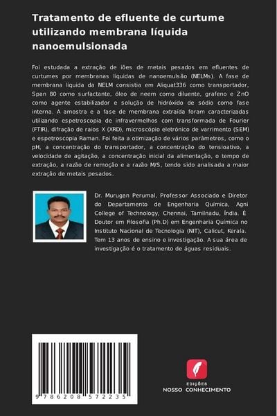 Produktbild: Tratamento de efluente de curtume utilizando membrana l&iacute;quida nanoemulsionada