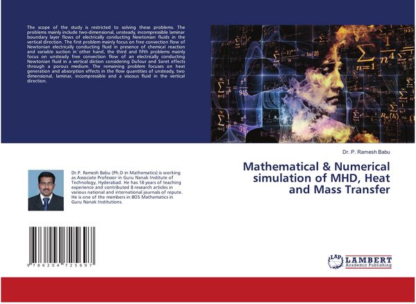 Produktbild: Mathematical & Numerical simulation of MHD, Heat and Mass Transfer