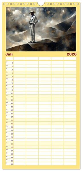 Produktbild: Familienplaner 2026 - Seelenblicke mit 5 Spalten (Wandkalender, 21 x 45 cm) CALVENDO