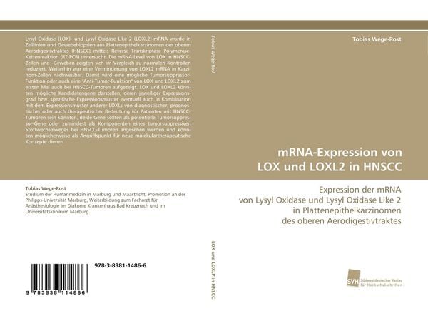 Produktbild: MRNA-Expression von LOX und LOXL2 in HNSCC