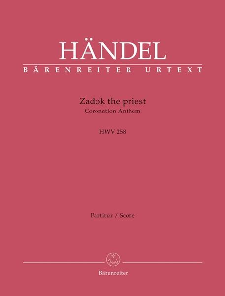 Produktbild: Zadok the Priest, Partitur