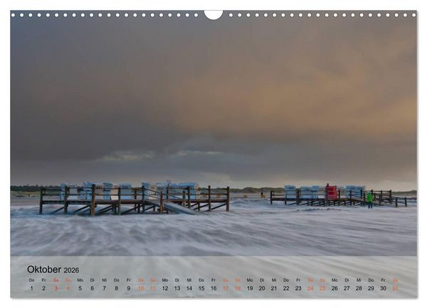 Produktbild: am strand von SANKT PETER-ORDING (Wandkalender 2026 DIN A3 quer), CALVENDO Monatskalender