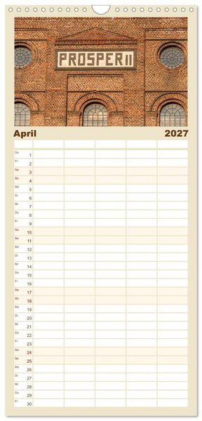 Produktbild: Familienplaner 2027 - Bottroper Stadtansichten mit 5 Spalten (Wandkalender, 21 x 45 cm) CALVENDO