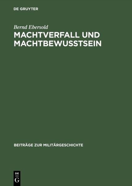 Produktbild: Machtverfall und Machtbewusstsein