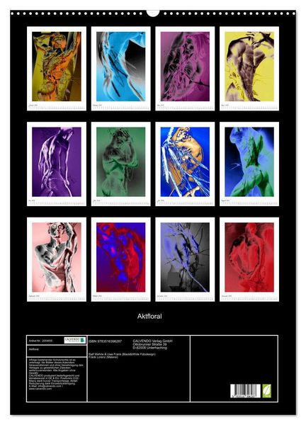 Produktbild: Aktfloral (Wandkalender 2026 DIN A2 hoch), CALVENDO Monatskalender
