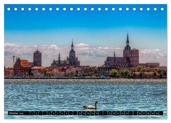 Produktbild: Stralsund, Eine Perle an der Ostsee (Tischkalender 2026 DIN A5 quer), CALVENDO Monatskalender