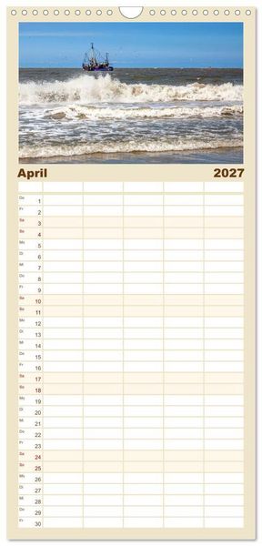 Produktbild: Familienplaner 2027 - NORDERNEY - Meine Liebe zur Nordseeinsel mit 5 Spalten (Wandkalender, 21 x 45 cm) CALVENDO