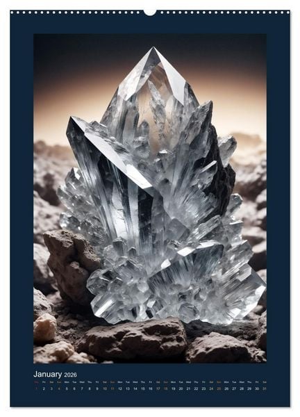 Produktbild: Fantastic Minerals - Mysterious Treasures (High Quality Premium Wall Calendar 2026 DIN A2 portrait),CALVENDO 12 Month Wall Calendar