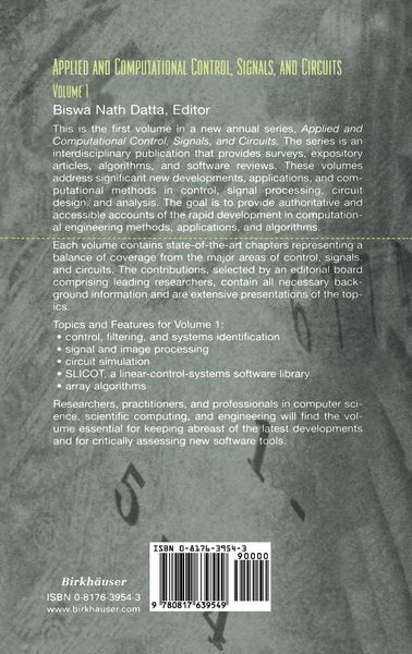 Produktbild: Applied and Computational Control, Signals, and Circuits