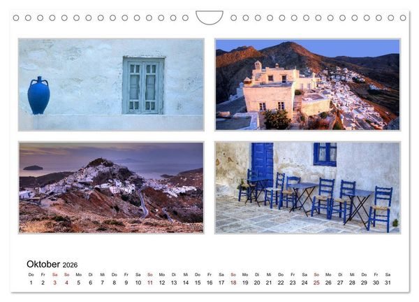 Produktbild: KYKLADEN Dem Licht ganz nah (Wandkalender 2026 DIN A4 quer), CALVENDO Monatskalender