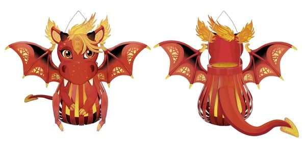 Produktbild: URSUS Laternen-Bastelset "Drache"