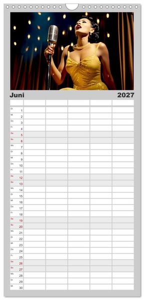 Produktbild: Familienplaner 2027 - Die Stimme der Leidenschaft mit 5 Spalten (Wandkalender, 21 x 45 cm) CALVENDO