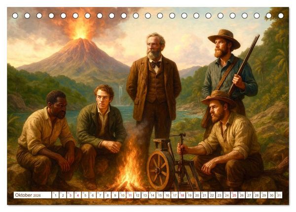 Produktbild: Jules Verne. Sein Leben, seine Werke (Tischkalender 2026 DIN A5 quer), CALVENDO Monatskalender