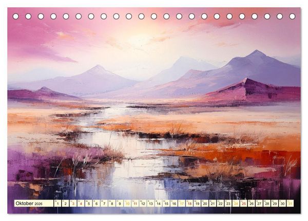 Produktbild: Eine Landschaft im Jahr (Tischkalender 2026 DIN A5 quer), CALVENDO Monatskalender