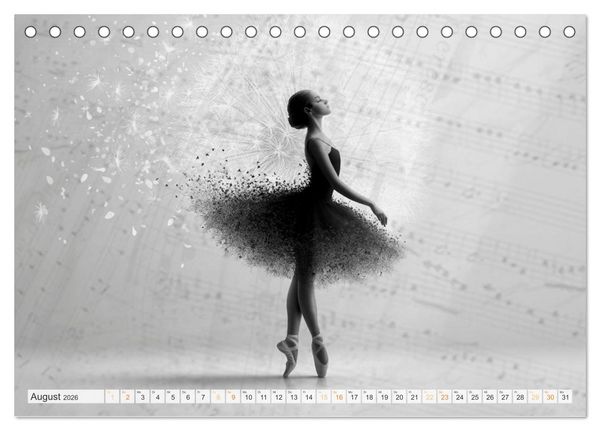 Produktbild: Im Pas de Deux mit der Stille (Tischkalender 2026 DIN A5 quer), CALVENDO Monatskalender