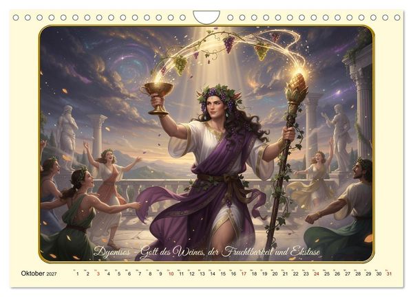 Produktbild: Griechische Gottheiten des Guten (Wandkalender 2027 DIN A4 quer), CALVENDO Monatskalender