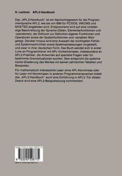 Produktbild: APL2-Handbuch