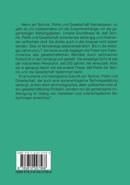 Produktbild: Gesellschaft &mdash; Technik &mdash; Politik