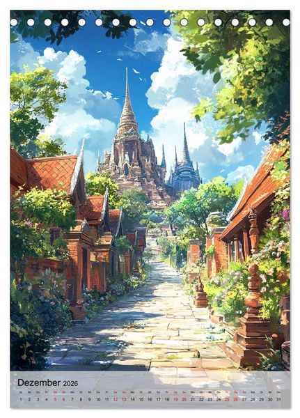 Produktbild: Thailand Fantasie (Tischkalender 2026 DIN A5 hoch), CALVENDO Monatskalender