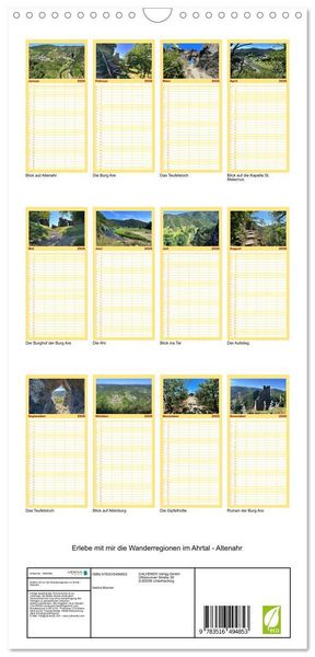 Produktbild: Familienplaner 2026 - Erlebe mit mir die Wanderregionen im Ahrtal - Altenahr mit 5 Spalten (Wandkalender, 21 x 45 cm) CALVENDO
