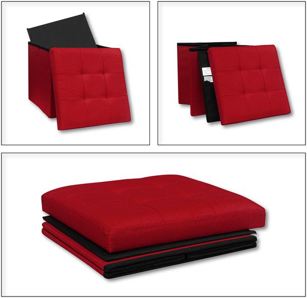 Produktbild: Stoff Sitztruhe Sitzbank Truhe Box Hocker Boxas