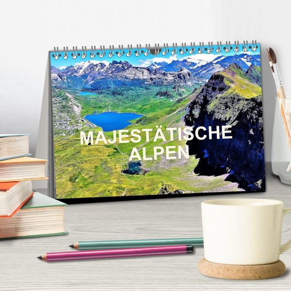 Produktbild: Majest&auml;tische Alpen (Tischkalender 2026 DIN A5 quer), CALVENDO Monatskalender