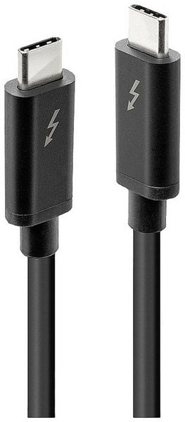 Produktbild: LINDY Thunderbolt&trade;-Kabel Thunderbolt&trade; 3 USB-C&reg; Stecker, USB-C&reg; Stecker 2.00 m Schwarz 41557