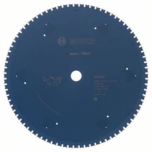 Bosch Accessories Expert for Steel 2608643062 Kreissägeblatt 355 x 25.4 x 2.2 mm Zähneanzahl: 80 1 St.
